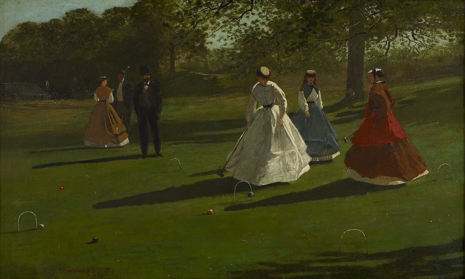Winslow Homer's 'Croquet Players' (1865), which hangs above the Card Room hearth